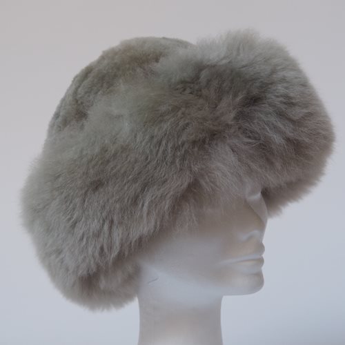 Alpaca Fur hat silver grey