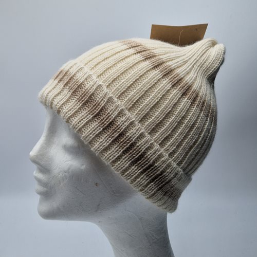 Alpaca Knitted Hat winter white/faun