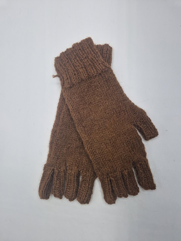 Alpaca Gloves Half Finger Mens