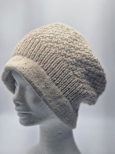 Alpaca knitted hat light faun