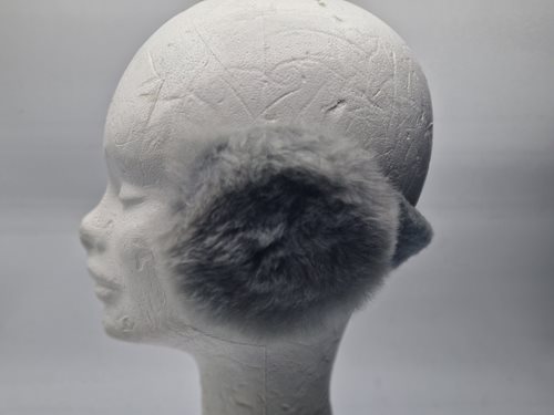 Alpaca Fur Ear Muffs grey