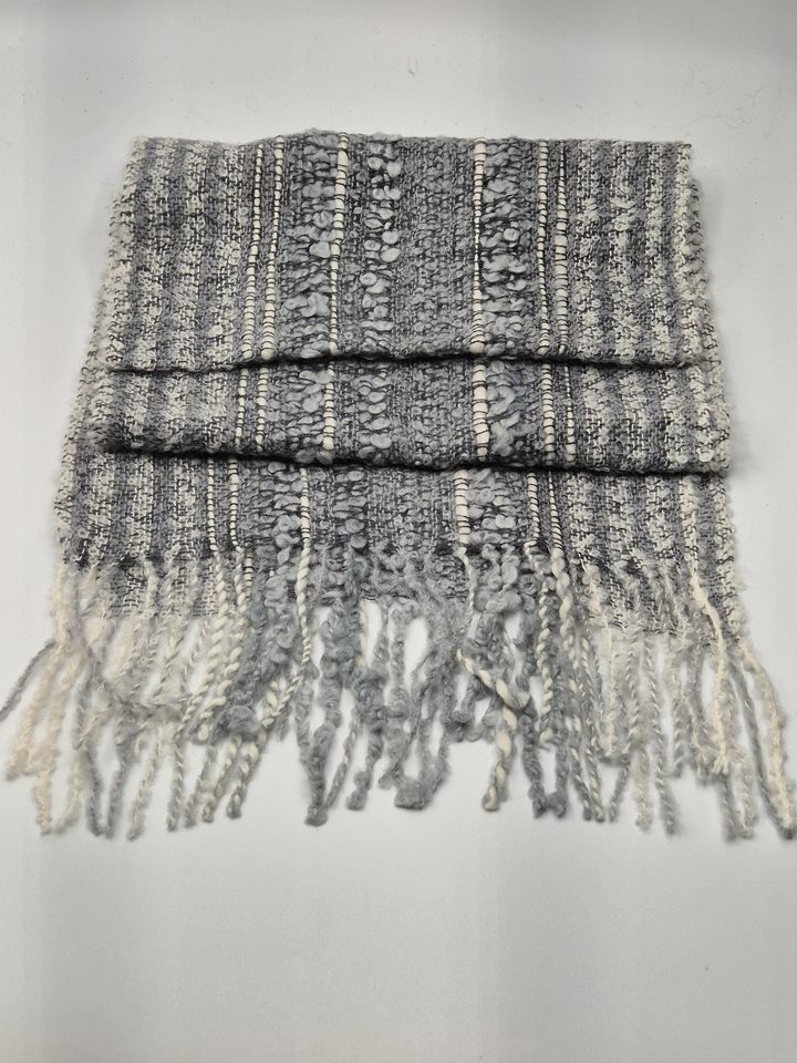 Alpaca Scarf light grey/cream