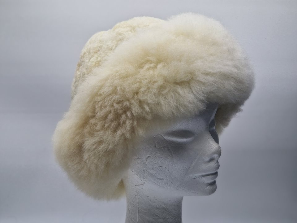 Alpaca Fur Hat champagne