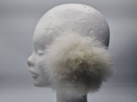 Alpaca Fur Ear Muffs white