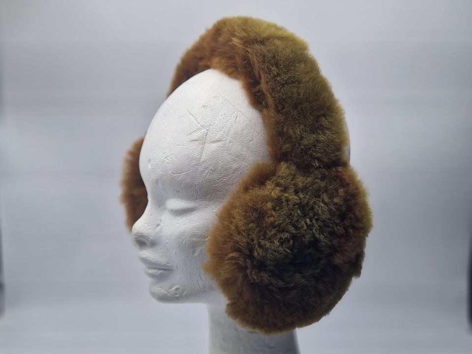 Alpaca Fur Ear Muffs brown