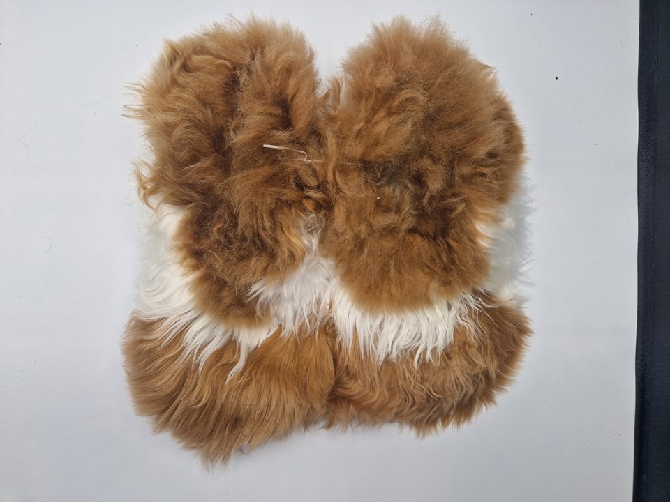 Alpaca Fur Slippers faun/white