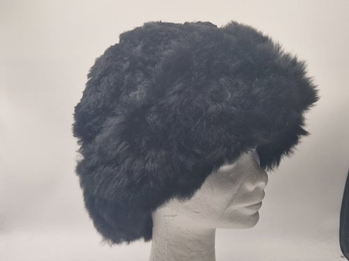 Alpaca Fur Hat Black