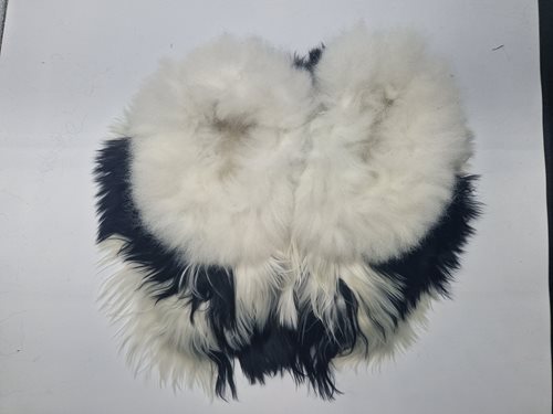 Alpaca Fur Slippers black/white