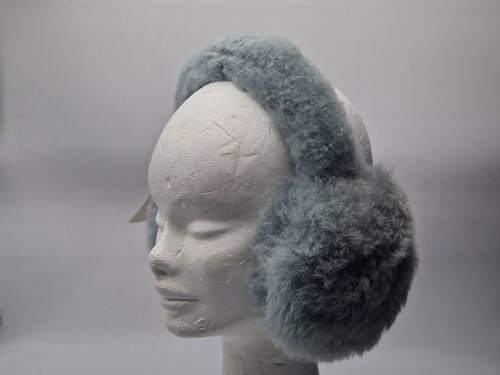 Alpaca Fur Ear Muffs grey