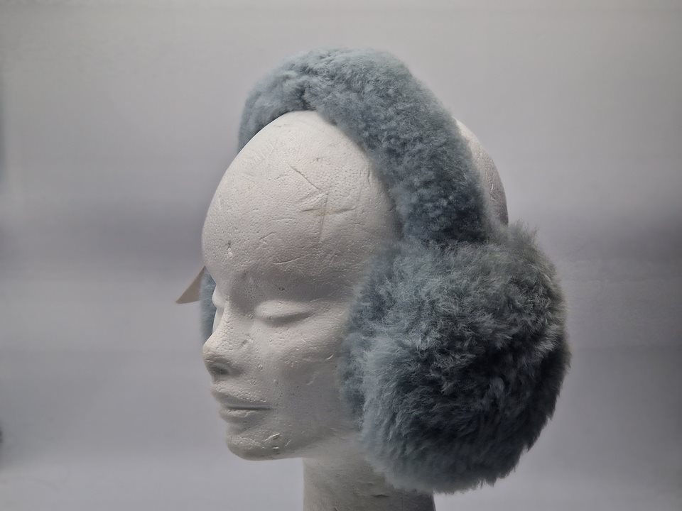 Alpaca Fur Ear Muffs grey