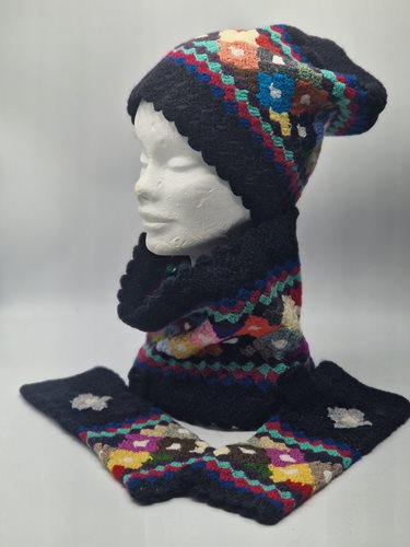 Alpaca Hat/snood/glove set