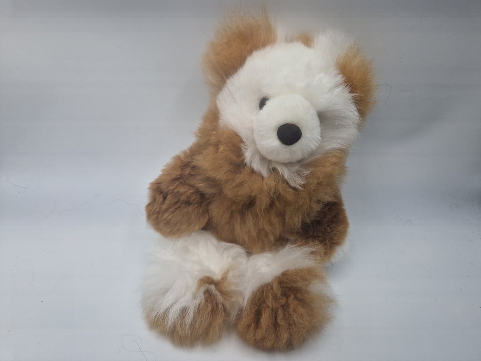 Alpaca Fur Teddy med faun/wh