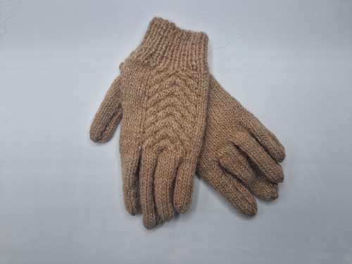 Alpaca Gloves Faun Cable Knit