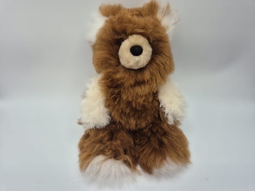 Alpaca Fur Teddy dk faun/wh