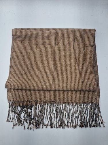 Alpaca/Wool Scarf faun/brwn stripe