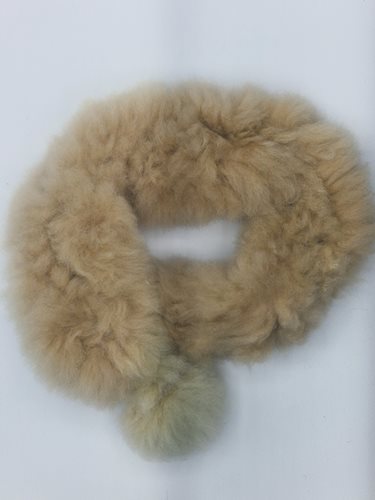 Alpaca Fur Scarf Light Faun