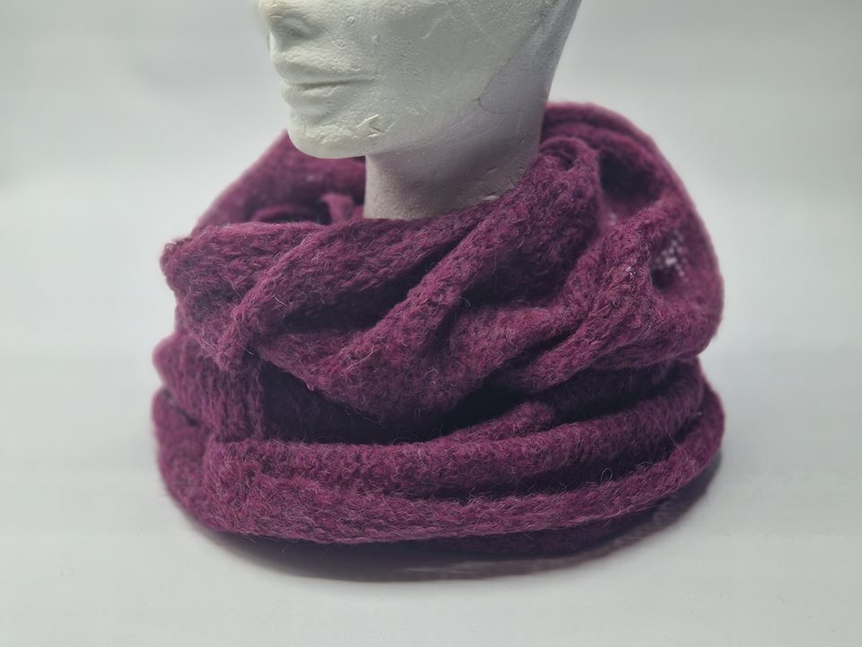 Alpaca snood dk pink