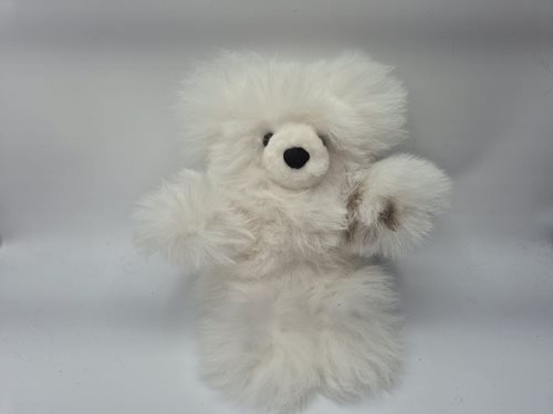 Alpaca Fur Teddy white/gr arm