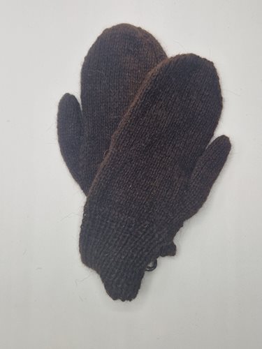 Alpaca Mittens Brown Mens