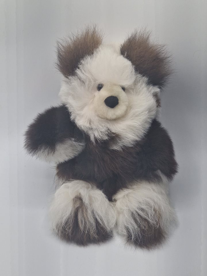 Alpaca fur teddy brn/white