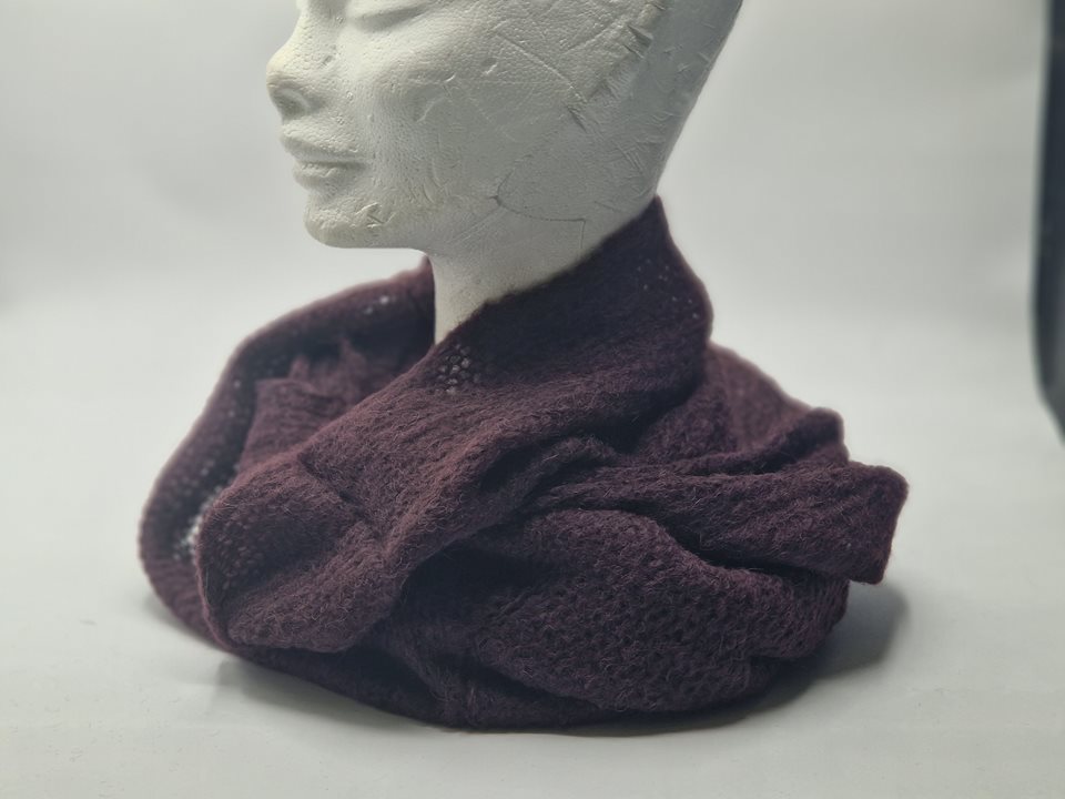 Alpaca snood burgundy